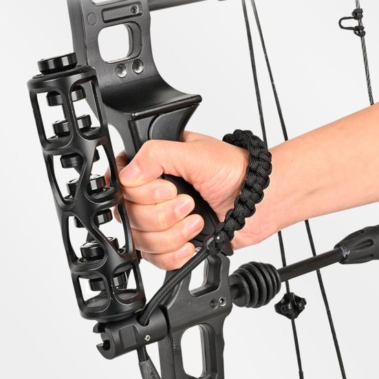 Ремень для стрельбы из лука, регулируемый, быстросъемный, нейлоновый, плетеный, ремешок на запястье, веревка для охоты на открытом воздухе