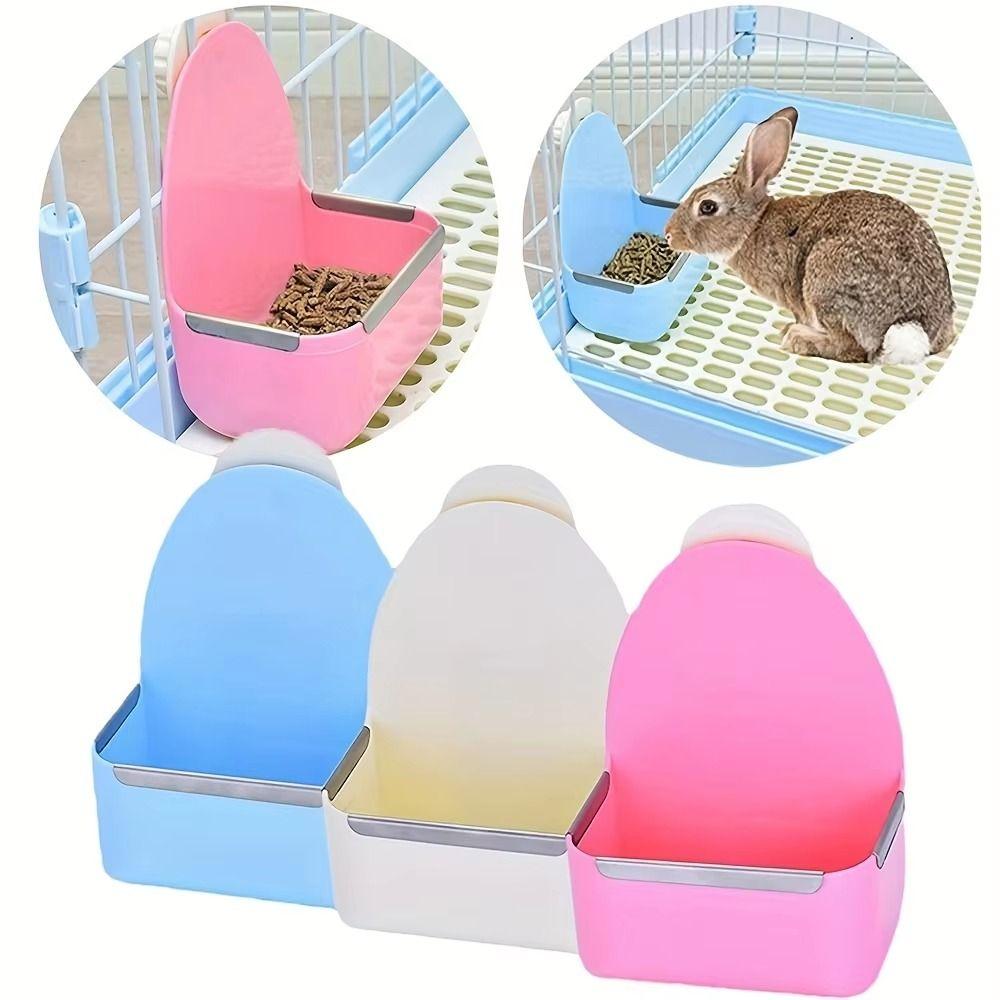 Hanging Design Pet Cage Feeder Anti Spill Small Animals Food Dispenser Steady Pet Food Bowl Rabbit