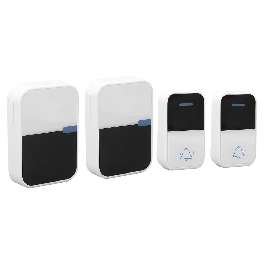 433.92MHz Wireless Doorbell Set with Receiver Self Generating IP44 Waterproof 38 Ringtones for Home Apartment EU Plug