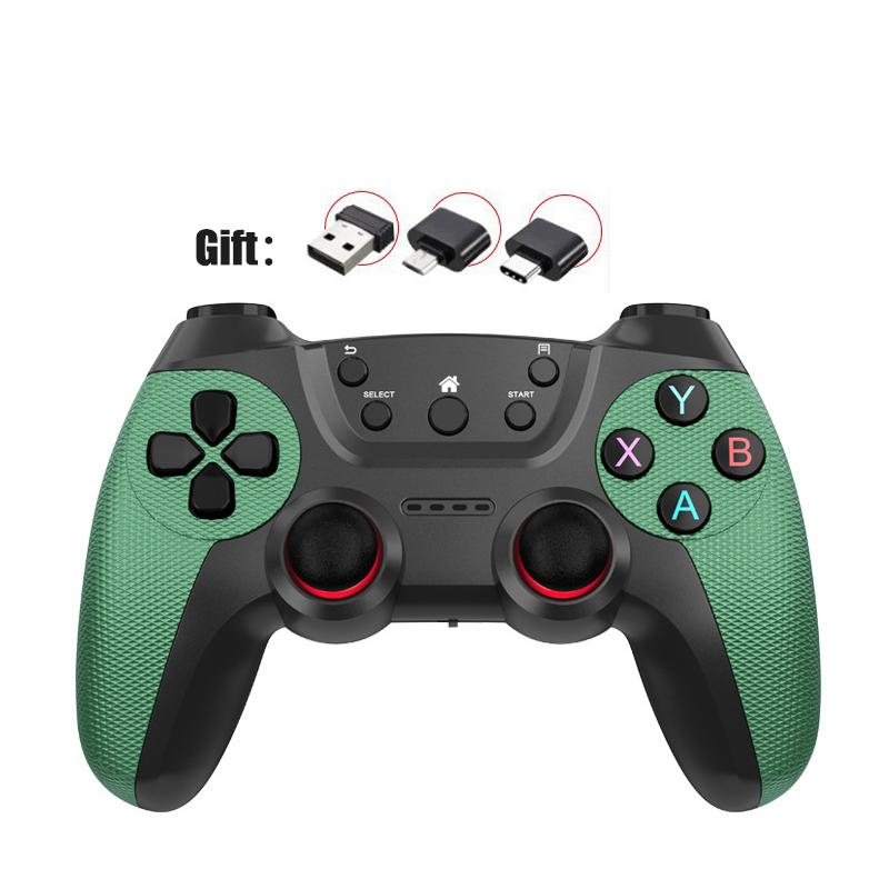 VAORLO Беспроводной двойной игровой контроллер для телефона Linux/Android для игровой приставки, игровая приставка для ПК, Smart TV Box, 2,4G, геймпад, джойстик