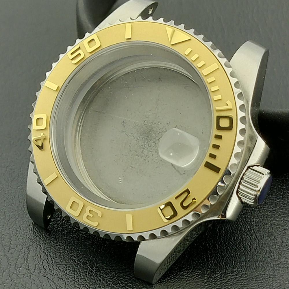 40mm Mechanical Watch Case for NH Series 35 36 38 Movement Yacht Design Style with Sapphire Crystal Watch Box Parts 7