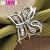 925 Sterling Silver Butterfly AAA Zircon Ring Jewelry