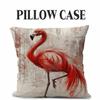 Flamingo Series Throw Pillow Covers With Digital Printing Of Short Plush Fabric Car-Shaped Sofa Cushion For Office Home Decor