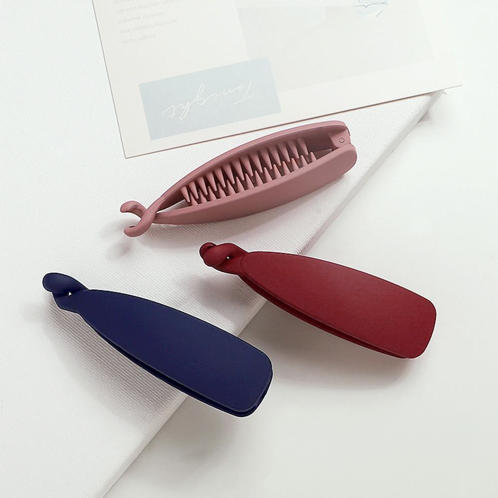 Fashion Women Solid Color Hair Accessories Ponytail Holder Banana Clip Hair Claws Hair Clips