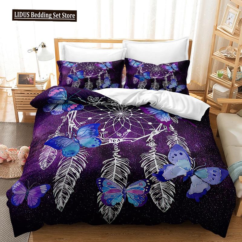 Комплект пододеяльника Ловец снов размера кинг, квин, племенной, экзотический, цветочный, богемный стиль, полиэстеровый комплект постельного белья для детей, девочек, мальчиков, подростков