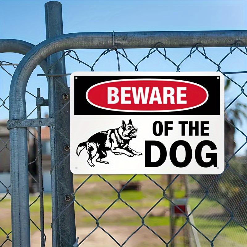 Metal Beware of Dog Warning Sign Iron Safety Notice Board with PreDrilled Holes for Secure Installation Durable Outdoo