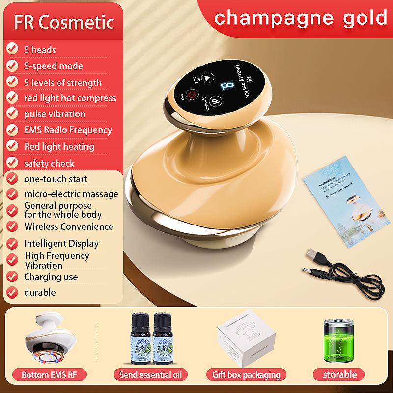 Косметический аппарат RF, лифтинговый аппарат EMS с подогревом для изысканного домашнего использования, подходит для подтяжки носогубных складок на лице, укрепления кожи и массажа живота
