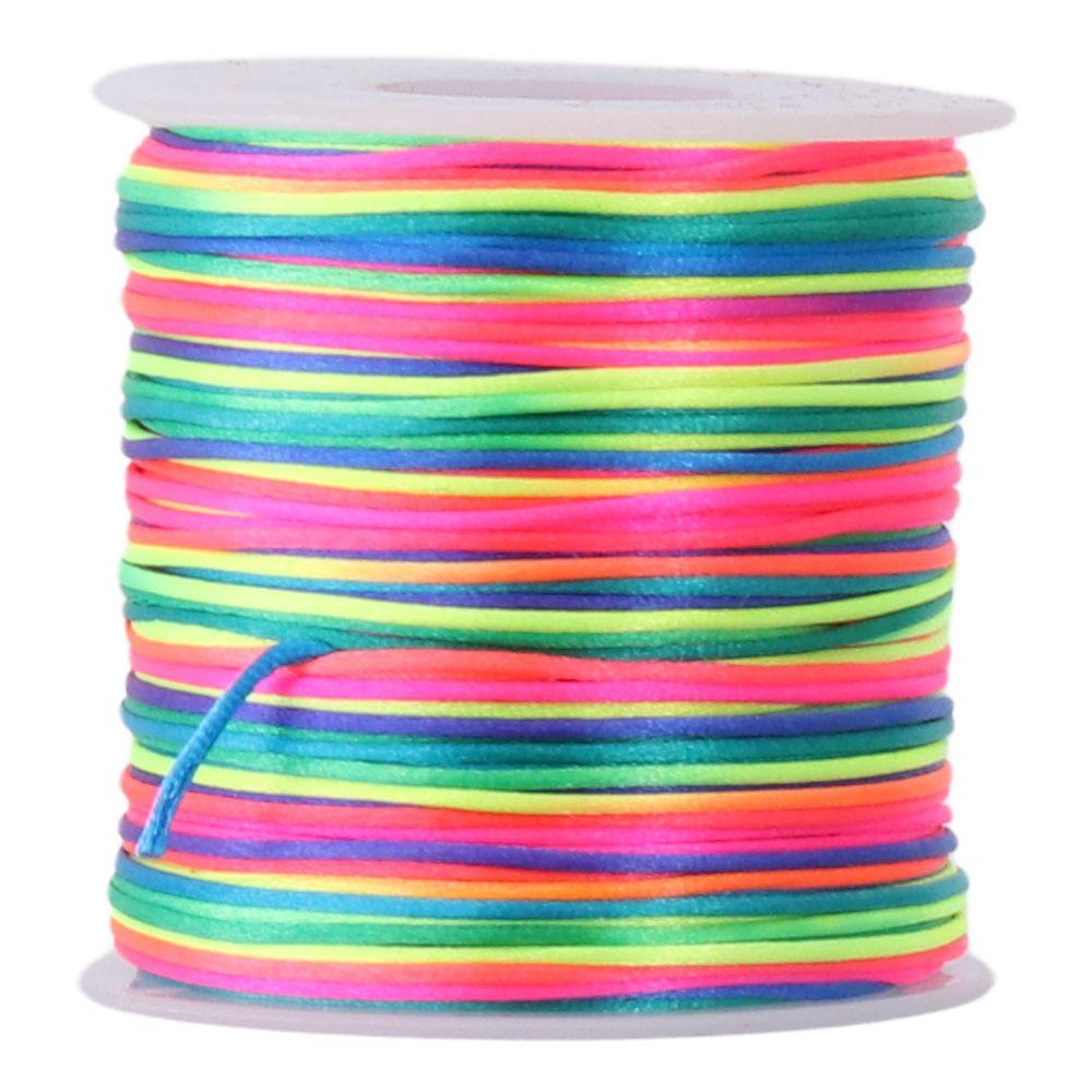Rainbow Nylon Rope Five-color Line Hair Braid Seven Colors Lanyard Material  Dragon Boat Festival