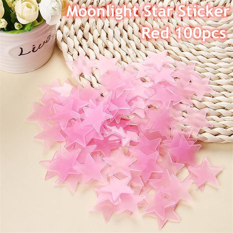 100 шт., светящиеся в темноте, детская комната, космические звезды, наклейки на стену, наклейки на домашний потолок