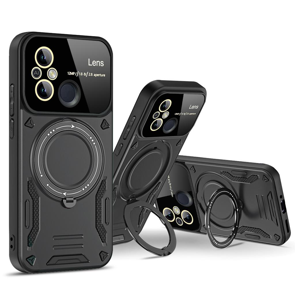 For Xiaomi Redmi 12C Case Shockproof Armor Ring Holder Covers For Redmi 12C 12 C Redmi12C Magsafe Wireless Phone Case