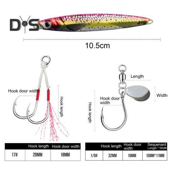 10,5 см/40 г приманка для джиговой рыбалки с острым крючком, реалистичная светящаяся быстро тонущая бионическая искусственная приманка, аксессуары для пресноводной и морской рыбалки