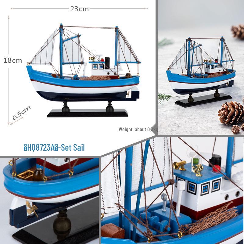 Модель парусной лодки ручной работы из дерева - Декоративное ремесло "Гладкое плавание", Подарок на день рождения