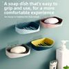 Double-layer Bathroom Soap Box Rack, Bathroom Draining Storage Rack, Household Wall-mounted Soap Box Without Drilling