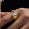 Yori Fashion Открытое кольцо из нержавеющей стали Золотое PVD кольцо для женщин Изящные модные аксессуары для пальцев Оптовая продажа
