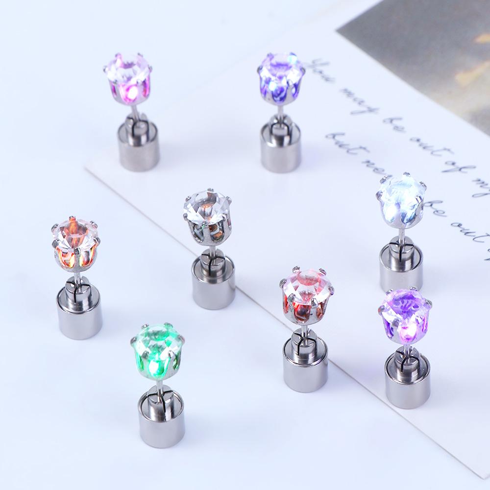 Men Earrings DJ Dance Party Glow Earrings Earrings Light Up Earrings Female Ear Studs