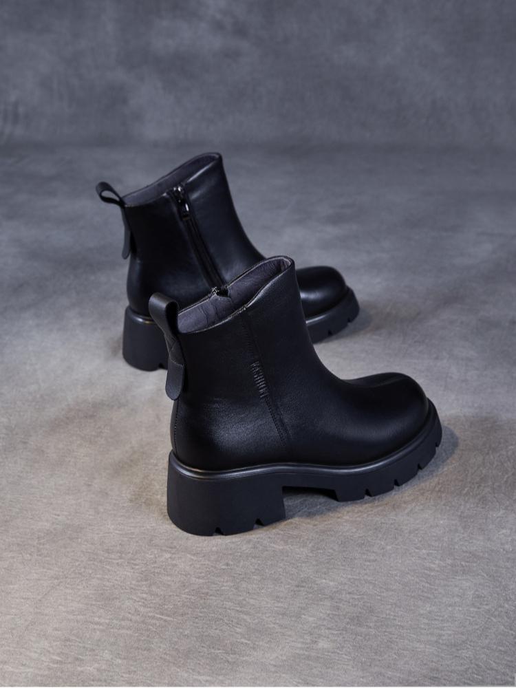 Johnature Короткие ботинки из натуральной кожи с толстой подошвой и шерстяной подкладкой, женские теплые зимние хлопковые ботинки