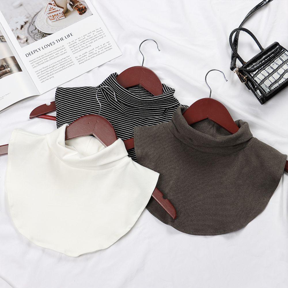 Windproof Turtleneck Cotton Scarf Fashion Fake Collar Women