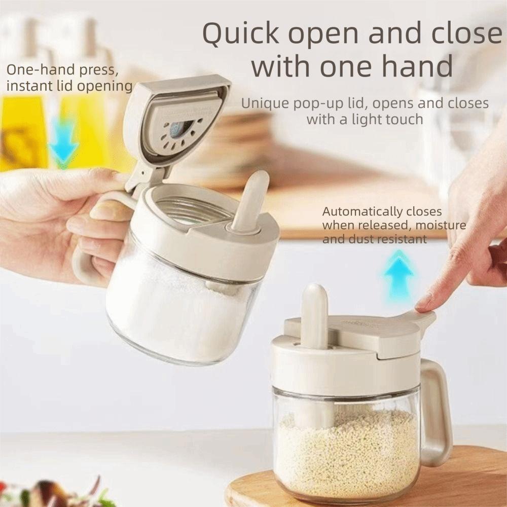 Moisture-proof Airtight Condiment Organizer Sealing Salt Storage Box Pantry Cabinet