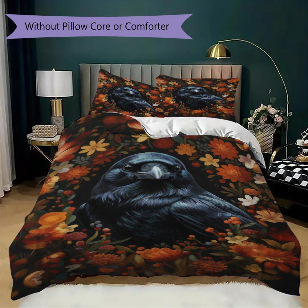 Classical Bird Pattern Bedding uilt Set uilt Cover Pillowcase Home Decoration Birthday Gift (1 * duvet cover + 2 * pillowcase  without core)1