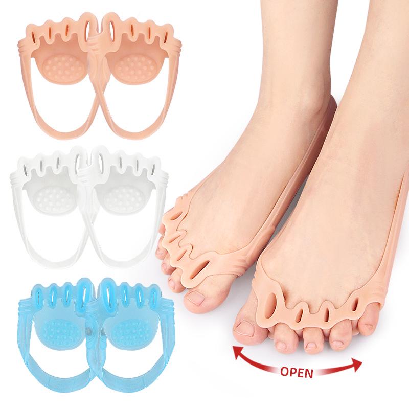 Toe Separator Pad with Thick Shock-Absorbing Sole, Arch Massage, Anti-Wear Design, and Flexible Traction Strap