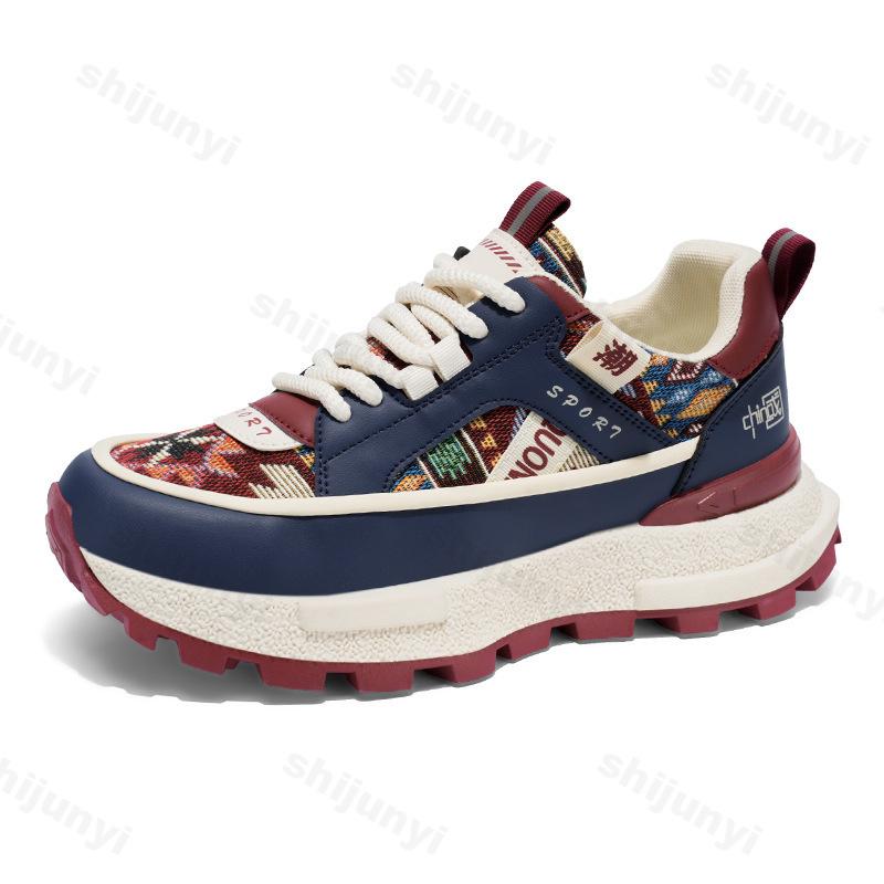 Мода Мужская Мода Тренд Повседневная Спортивная Обувь 2025 Весна Новая Дышащая Удобная Универсальная Обувь на Толстой Подошве Низкий Верх Массивные кроссовки