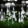 Solar Droplet Shape String Lights, 6.5m 30 LED 8 Modes, Raindrop String Lights, Solar Waterdrop Lights, Gardens, Patio Decor