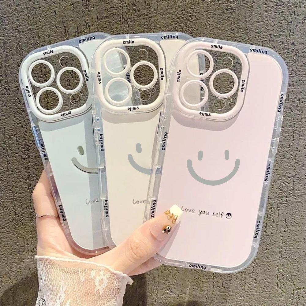 Cute Smile Phone Case For iPhone 14 Pro Case iPhone 11 13 12 15 Pro Max XR XS X 6 7 8 Plus SE SE3 Shockproof Silicone Soft Cover