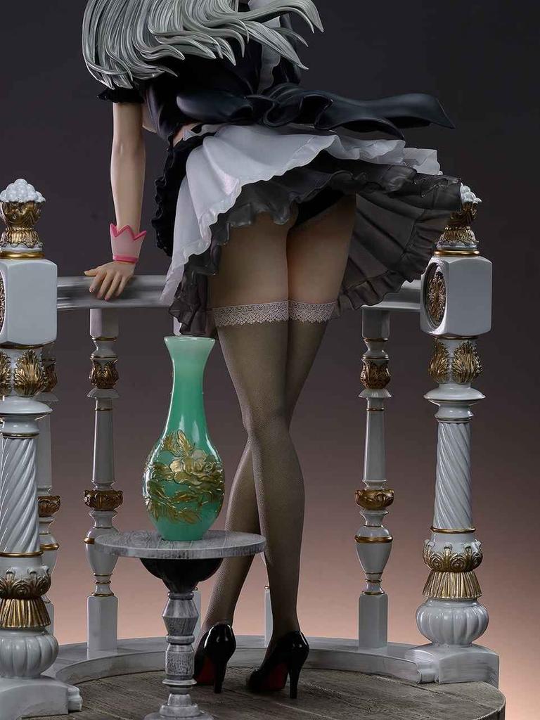 Kaitendo Holiday Maid Monica Tecia Scale Cold Cast Painted Complete Figure (Мраморный пьедестал) 1/4
