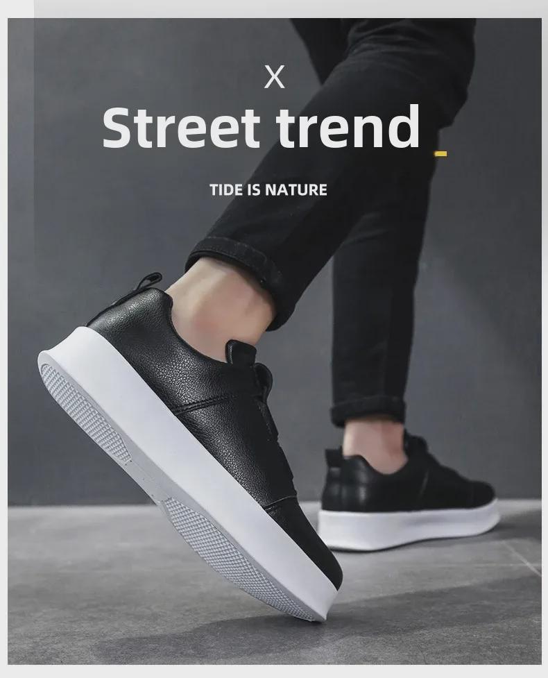 Мужские повседневные кроссовки Slip-On: Универсальная, легкая, молодежная спортивная обувь и обувь на плоской подошве