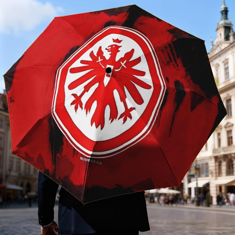 Eagle Crest Frankfurt Emblem Automatic Folding Umbrella - 8-Rib Travel Umbrella with Auto Open/Close & Portable Gifts for holidays or birthdays
