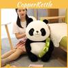 Adorable Panda Plush Toy Soft Cuddly Stuffed Animal For Kids With Bamboo Shoot Design