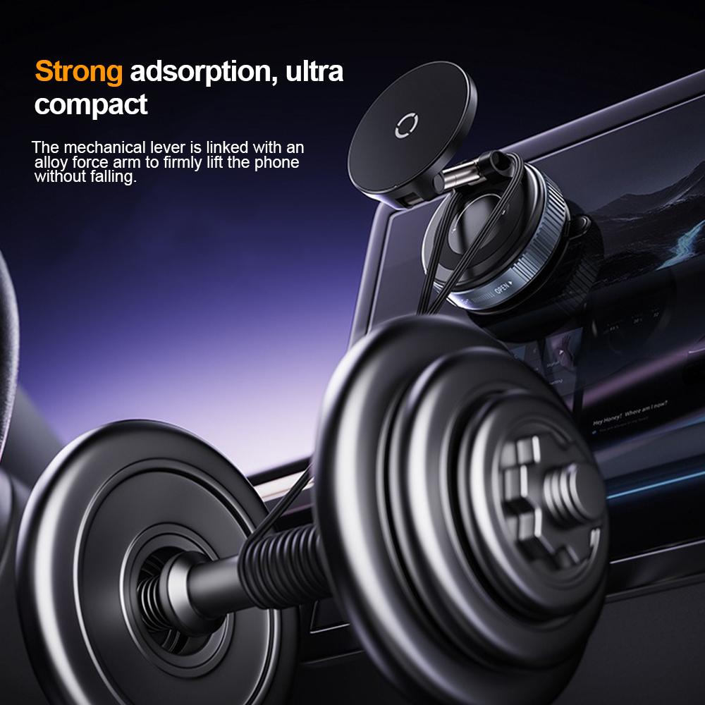 15W Wireless Charger Magnetic Car Phone Holder 360° Rotation Foldable Suction Cup Stand Call Navigation Phone Bracket