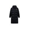 Letter Zipper Hooded Long Snow Shell Down Jacket Men Outerwear Basic-Black 952348902-2
