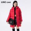 Jinyujie Women's Mid-Length Thickened Hooded Puffer Down Jacket Y23606272