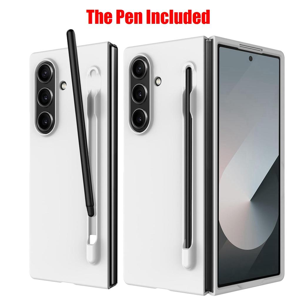 Samsung Galaxy Z Fold 7 6 5 4 3 Fold7 for Samsung Z Fold 7 6 Case with S Pen Holder and Pen Slim Matte PC Shockproof Cover