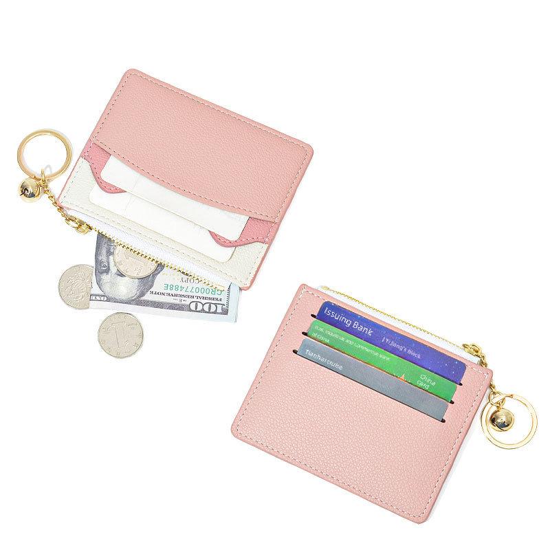 Милый мини-держатель для карт и кошелек для монет с брелком для студентов 2023 года