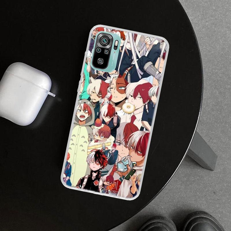 Чехол для телефона MHA Тодороки Шото для Xiaomi Redmi Note 15 14 13 12 11 Pro Plus 14S 12S 11S 11T 11E 10S 10 Индивидуальные Fundas R