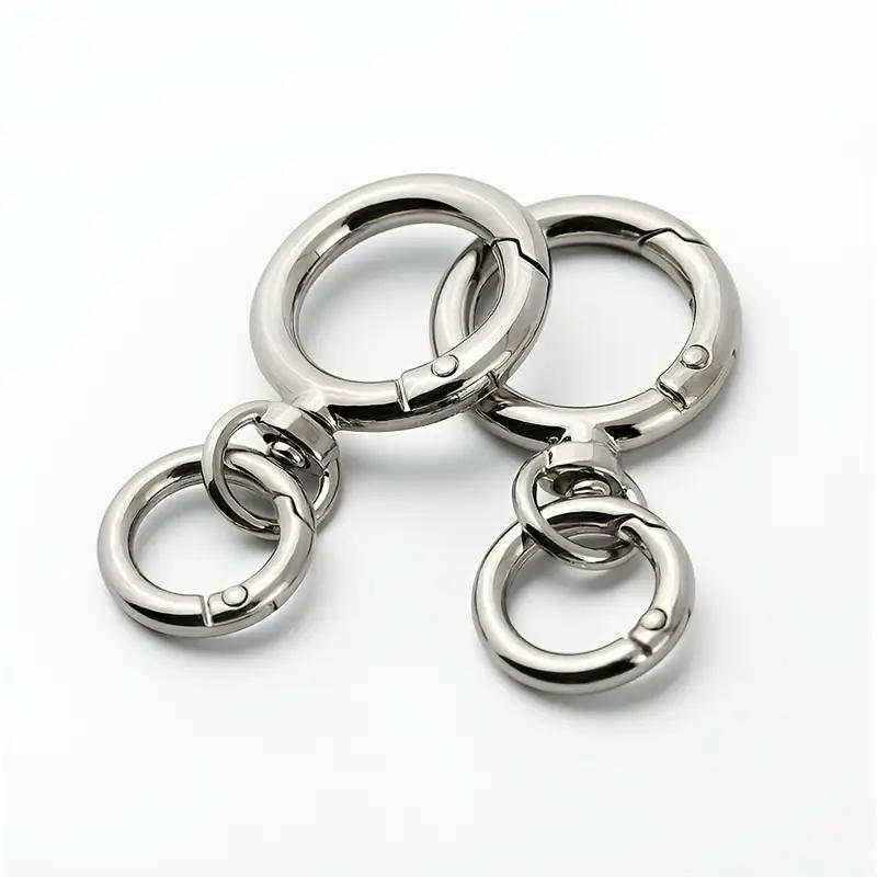 2/5/10 Наборов Круглый Карабин-Защелка Кольца O Поворотный Крючок-Спусковой Крючок Металлические Застежки Брелок для Сумки Шнурки DIY Поделки