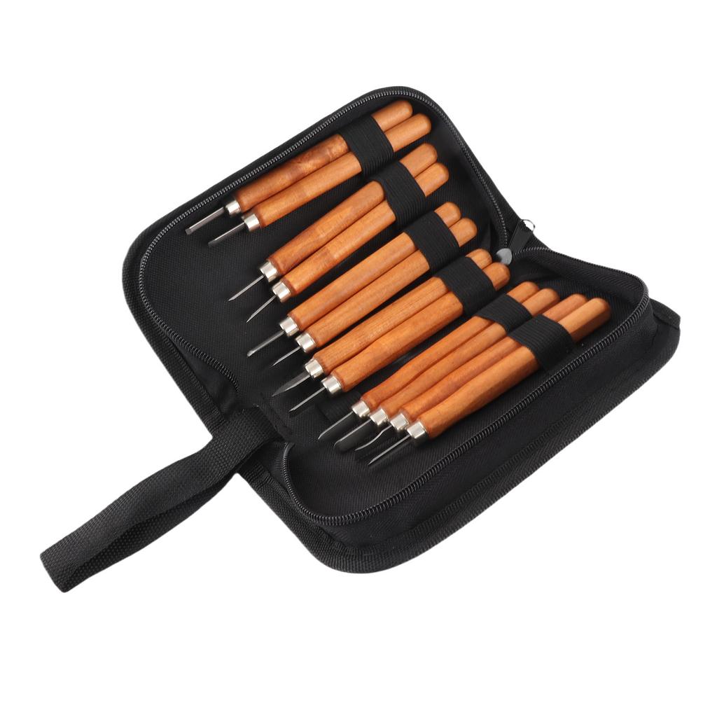 Набор ручных стамесок для резьбы по дереву, 12 шт., высокая твердость, полный набор инструментов, инструменты для ремонта гитар, с 2 точильными камнями для