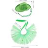 1Set Saint Patrick's Day Pet Costume Shamrock Hat Tutu Skirt Outfit for Dogs and Cats for Dog Cosplay and Celebrations