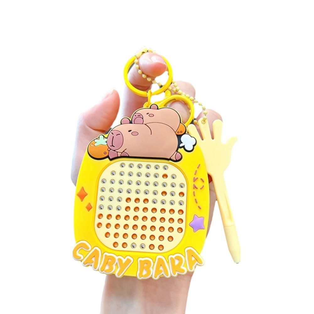 Decompression Capybara Drawing Board Keychain Hanging Schoolbag Pendant for Kids Toys