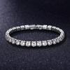 Luxury Hiphop Iced Out  4mm Cubic Zirconia Crystal Tennis Bracelets For Women Men Gold Color  Color Bracelet Chain Jewelry