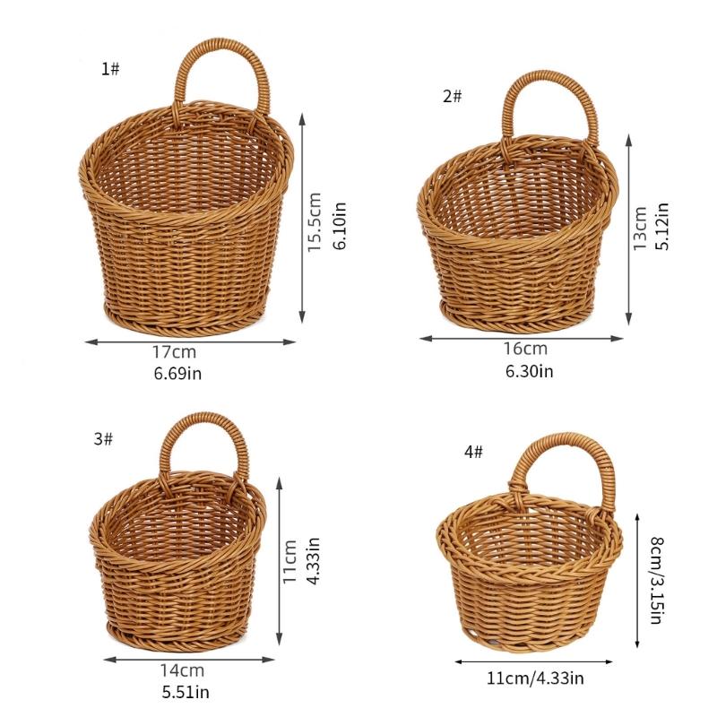 Винтажная настенная корзина для хранения, декоративные подвесные органайзеры для дома, прочная конструкция из ПП-пластика