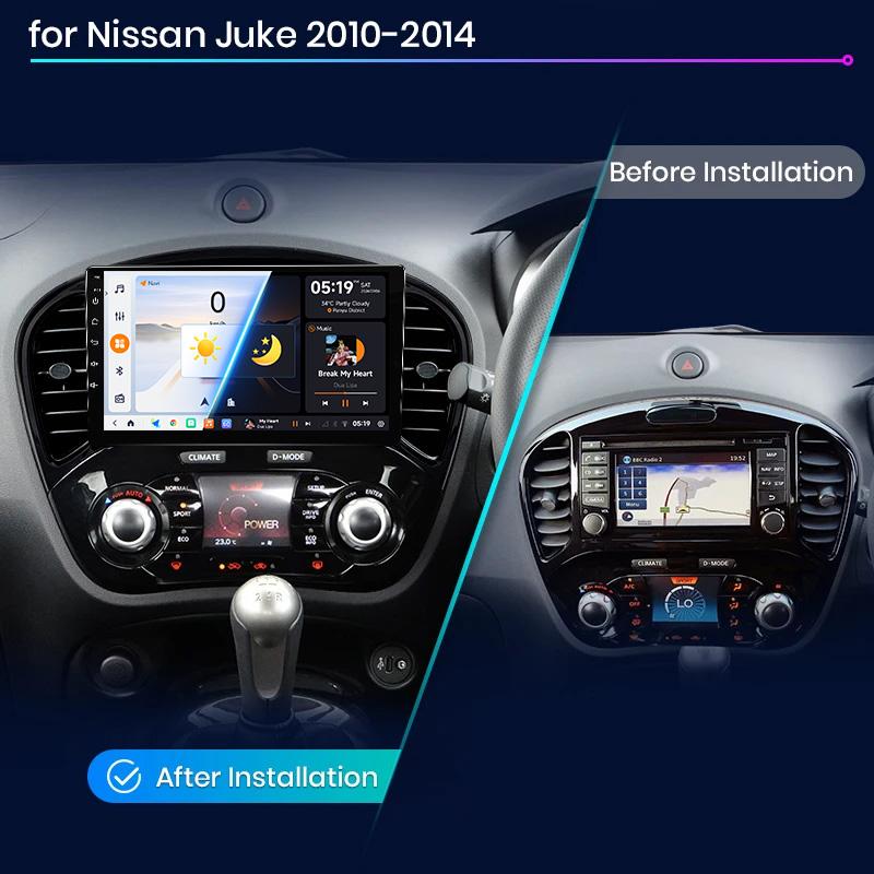 JIUYIN Android 13 Беспроводной CarPlay Android Auto Радио для Nissan Juke YF15 2010 2011 2012-2014 4G Автомобильная Мультимедиа GPS 2din