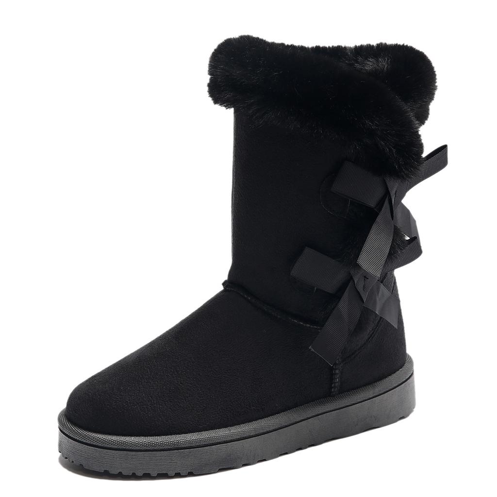 Autumn/Winter Women's Large Medium Top Boots with Thick Warm Sleeve Cotton Boots Snow Boots