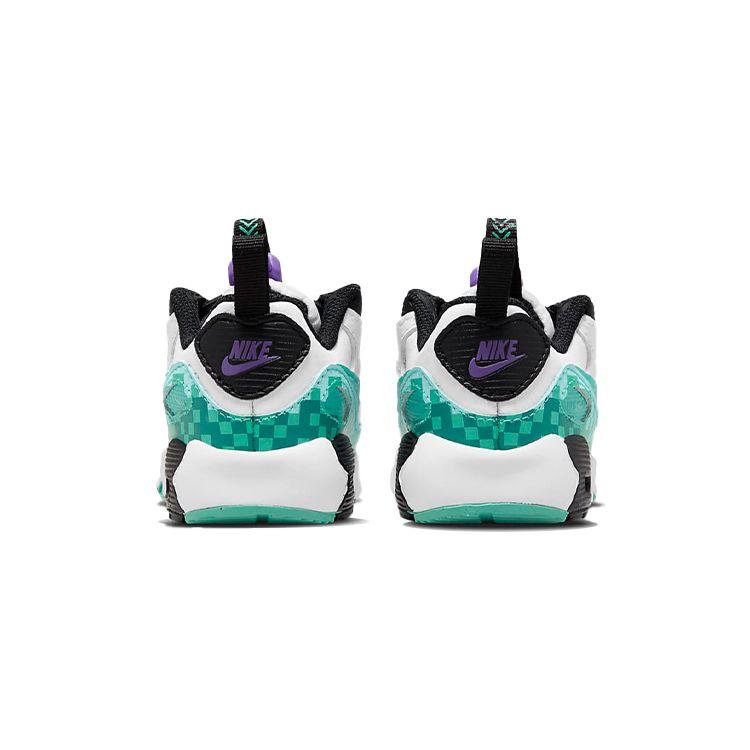 Nike Детские кроссовки Air Max 90 Toggle SE TD White Psychic Purple Washed Teal, черные DN3265-100