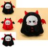 Halloween Black And Red Ghost Skull Plush Doll Pillow For Party And Kids