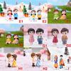 2/3Pc Sweety Lovers Home Micro Landscape Grandpa Grandma Miniatures Ornaments Christmas Decoration Fairy Garden Figurines