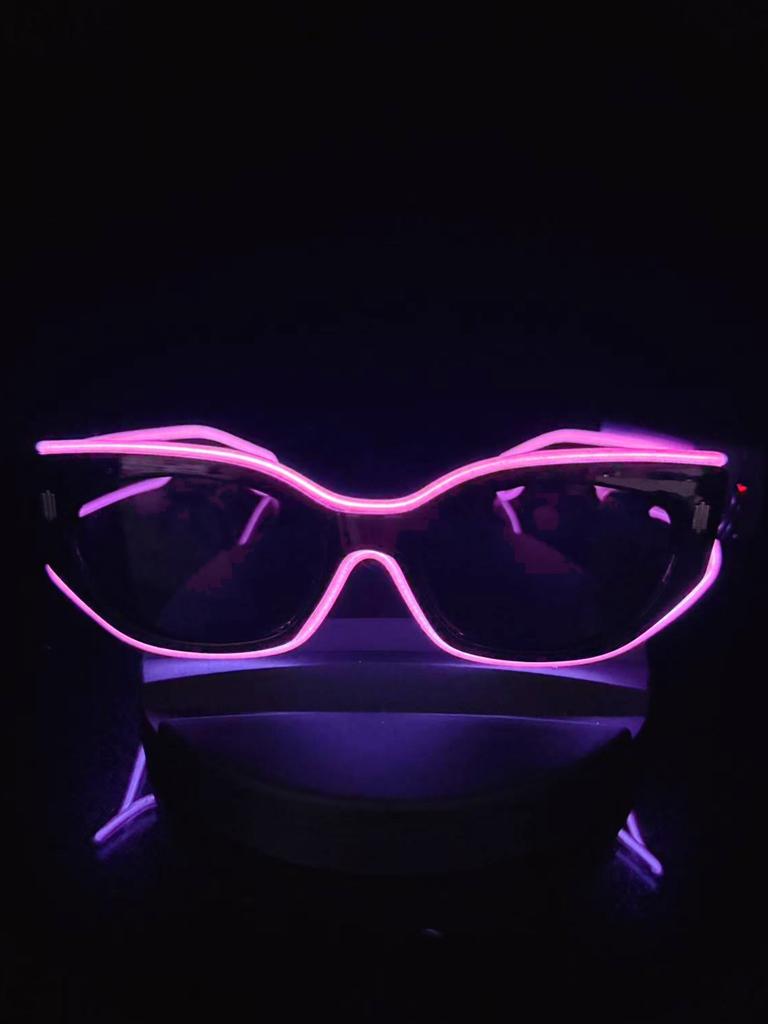 Wireless El Luminous Glasses Disco Luminous Led Online Celebrity Sunglasses Pixel Ktv Bar Atmosphere Concert Flash.