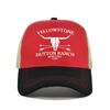 Cotton Front Mesh Back Trucker Cap, Bull Skull Print Adjustable Snapback Baseball Hat Unisex Western Style Outdoor Sports Sun Hat